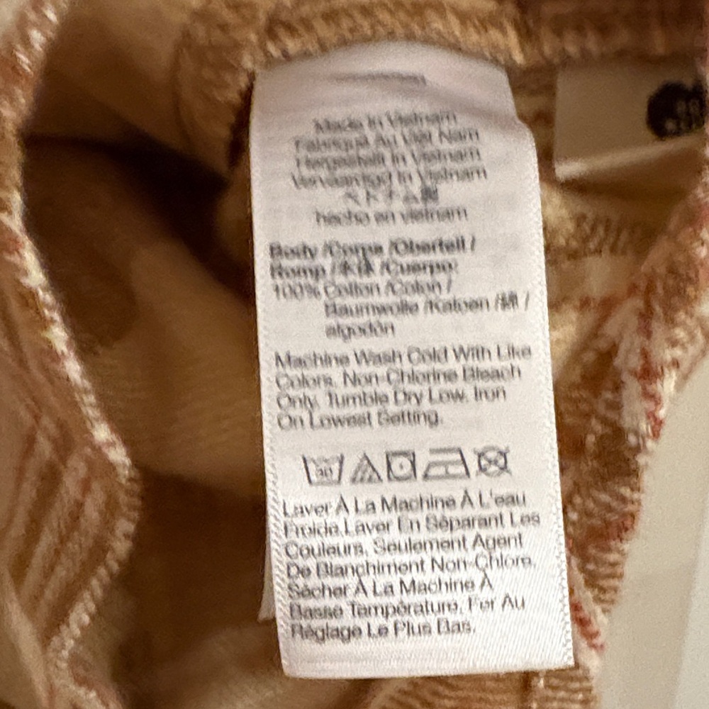 Madewell Tan and Cream Plaid Flannel Shirt - Picture 4 of 4
